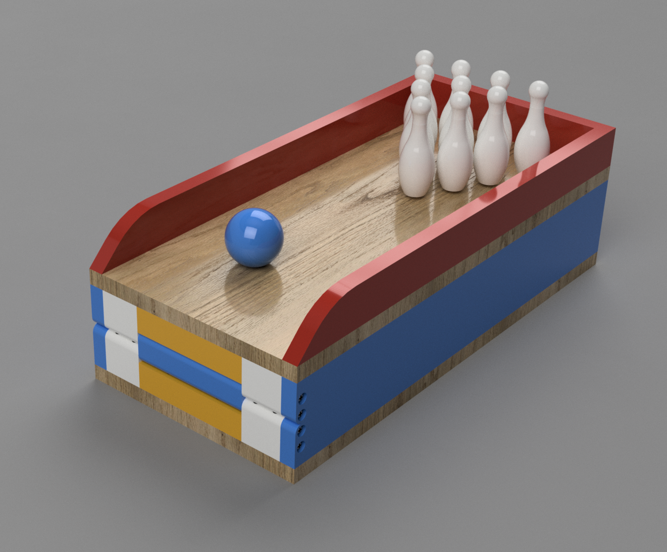 The Tinkers A Miniature Foldable Bowling Alley For Kids!