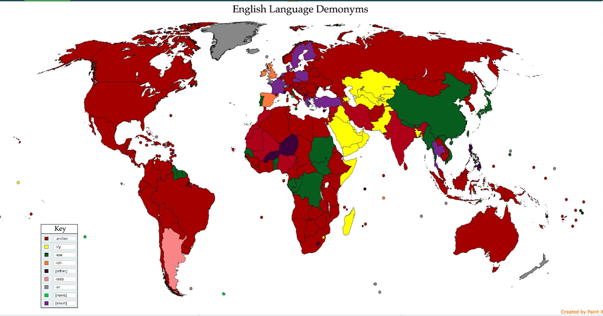 rubber hose Demonym Map