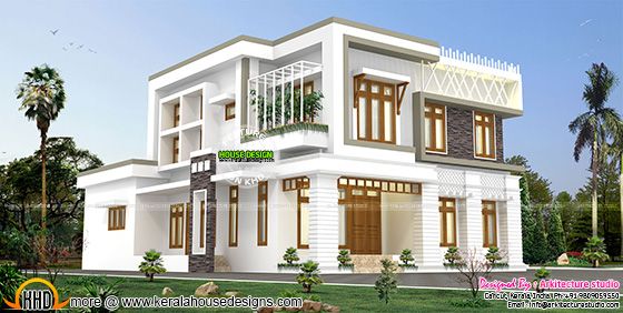 Contemporary style 6 bedroom home in Kerala