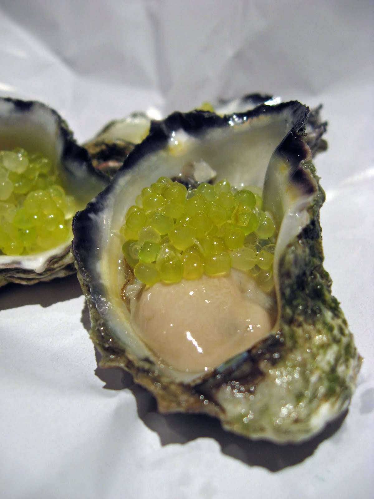 Morsels and Musings oysters w lime caviar