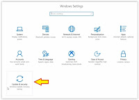 reset windows 10 - update and security