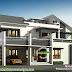 2794 sq-t 4 BHK slanting roof mix contemporary home