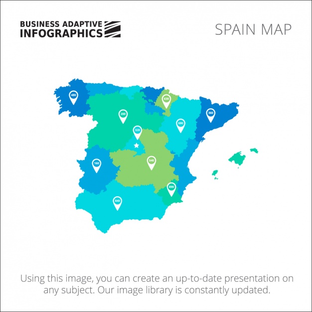 Spain Infograhic template design Free Vector