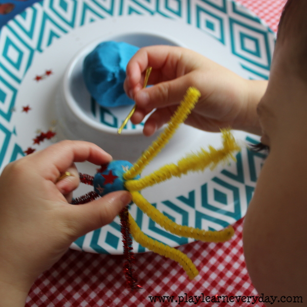 Firework Play Dough Play and Learn Every Day