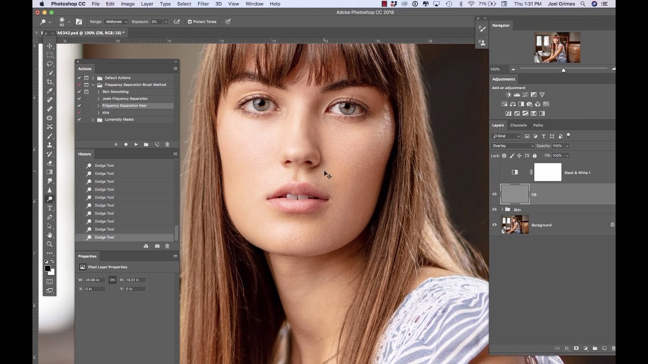 Skin Retouching Technique: Frequency Separation Made Easy