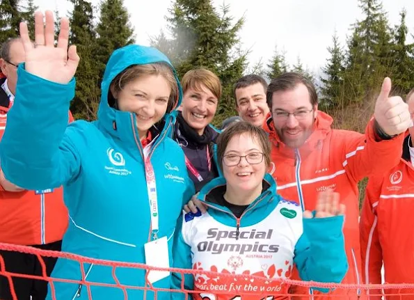 Hereditary Grand Duke Guillaume and Hereditary Grand Duchess Stéphanie in Schladming for Special Olympics World Winter Games 2017