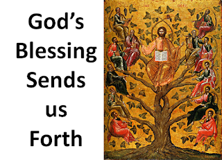 God’s blessing sends us forth
Strengthened for our task on earth
Renewed in soul and renewed in mind
May God with us remain,
Through us the Spirit reign
That Christ be known to humankind

God’s news in spoken word
Joyfully our hearts have heard
O may the seed of God’s love now grow
May we in fruitful deeds
Gladly serve others needs
That faith in action we may show

We by one living bread
As one body have been fed
So we are one as we share this food
How gracious to behold
All people of one fold
Who ever seek each other’s good

Grant in this age of space
Triumph of your truth and grace
Lord you alone are unchanging truth
Bring us unto your side
Preserve and ever guide
Your ancient Church in ageless youth.