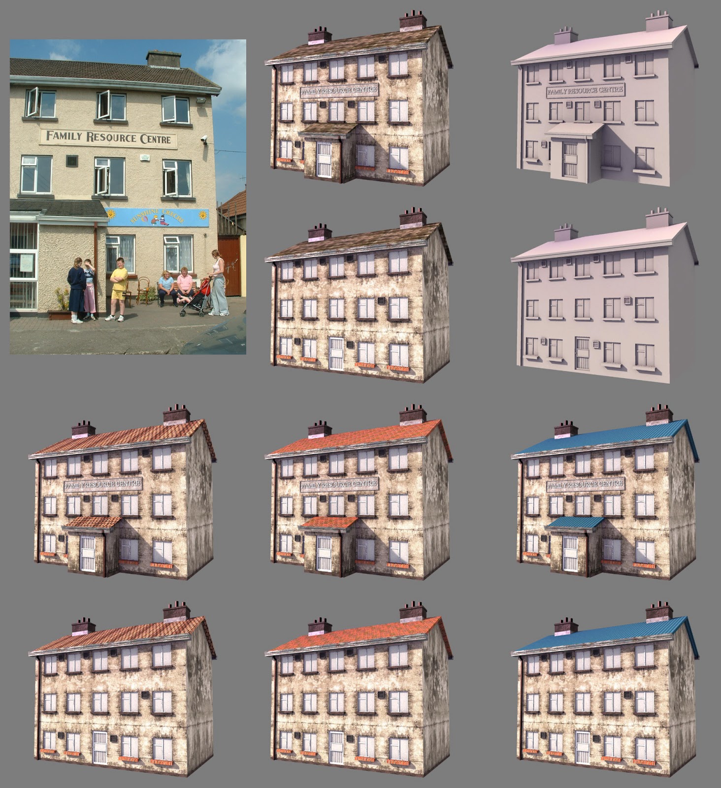 Nattakorn Wongsathitdee Nat 3D Violet Town buildings, item and props