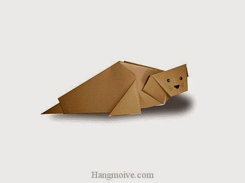 Cách gấp, xếp con Hải Cẩu bằng giấy origami - Video hướng dẫn xếp hình sinh vật dưới nước - How to fold a Sea Dog