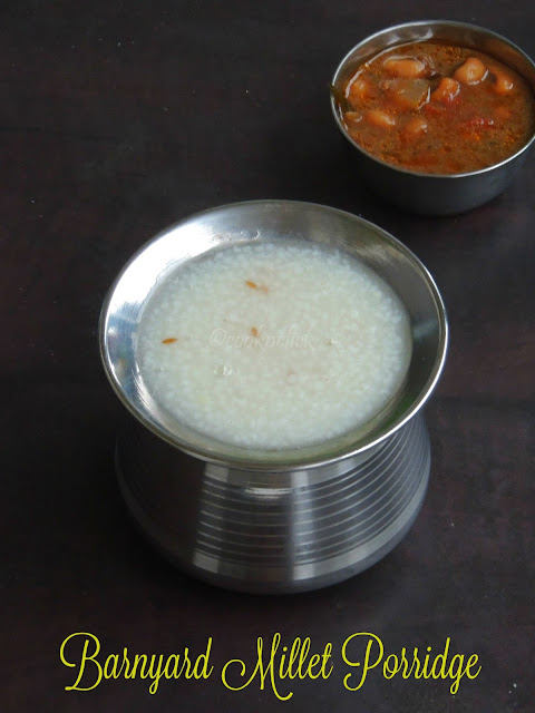 Barnyard Millet Porridge, Kuthiravali Kanji