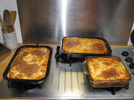 The perfect moussaka for 4 ... or for 20 (including 5 vegetarians)