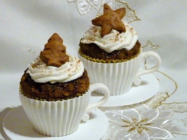 Weihnachten Cupcake Gewürzkuchen Bratapfel Rezept