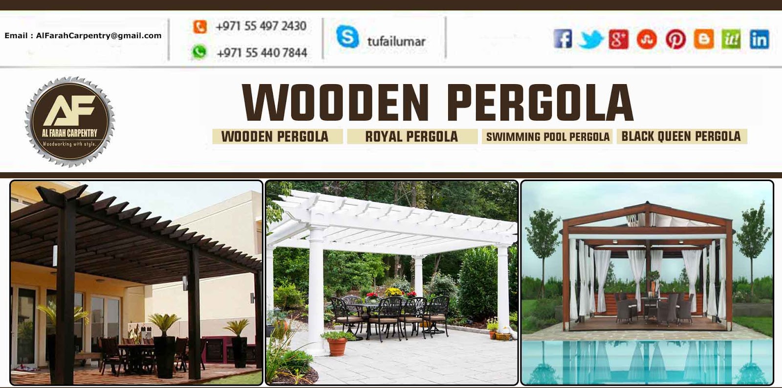 Manufacturing Wooden Pergola By AL Farah Carpentry IN Uae Dubai Wooden