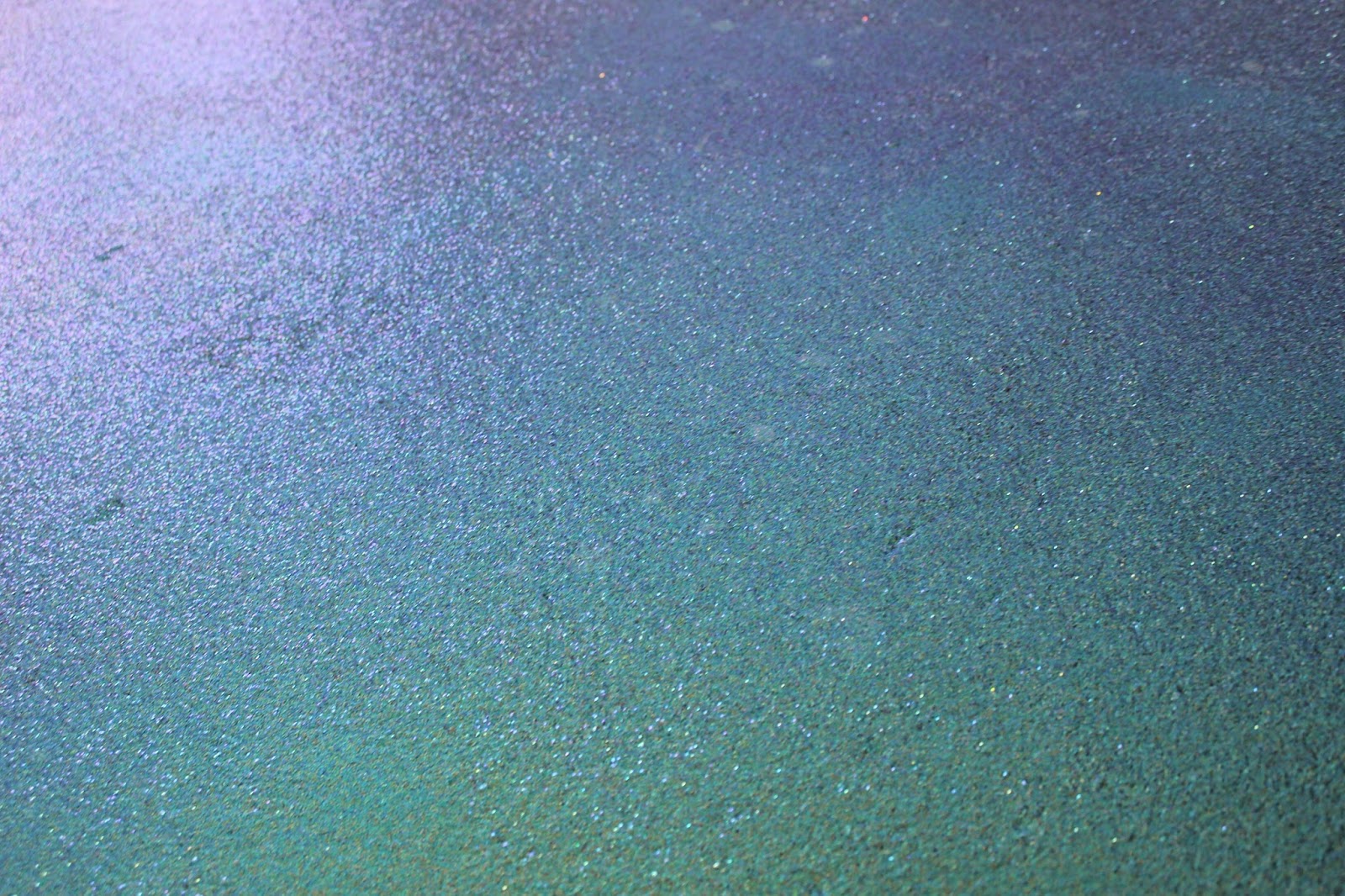 Lola, Tangled DIY Turquoise Glitter Epoxy Floor