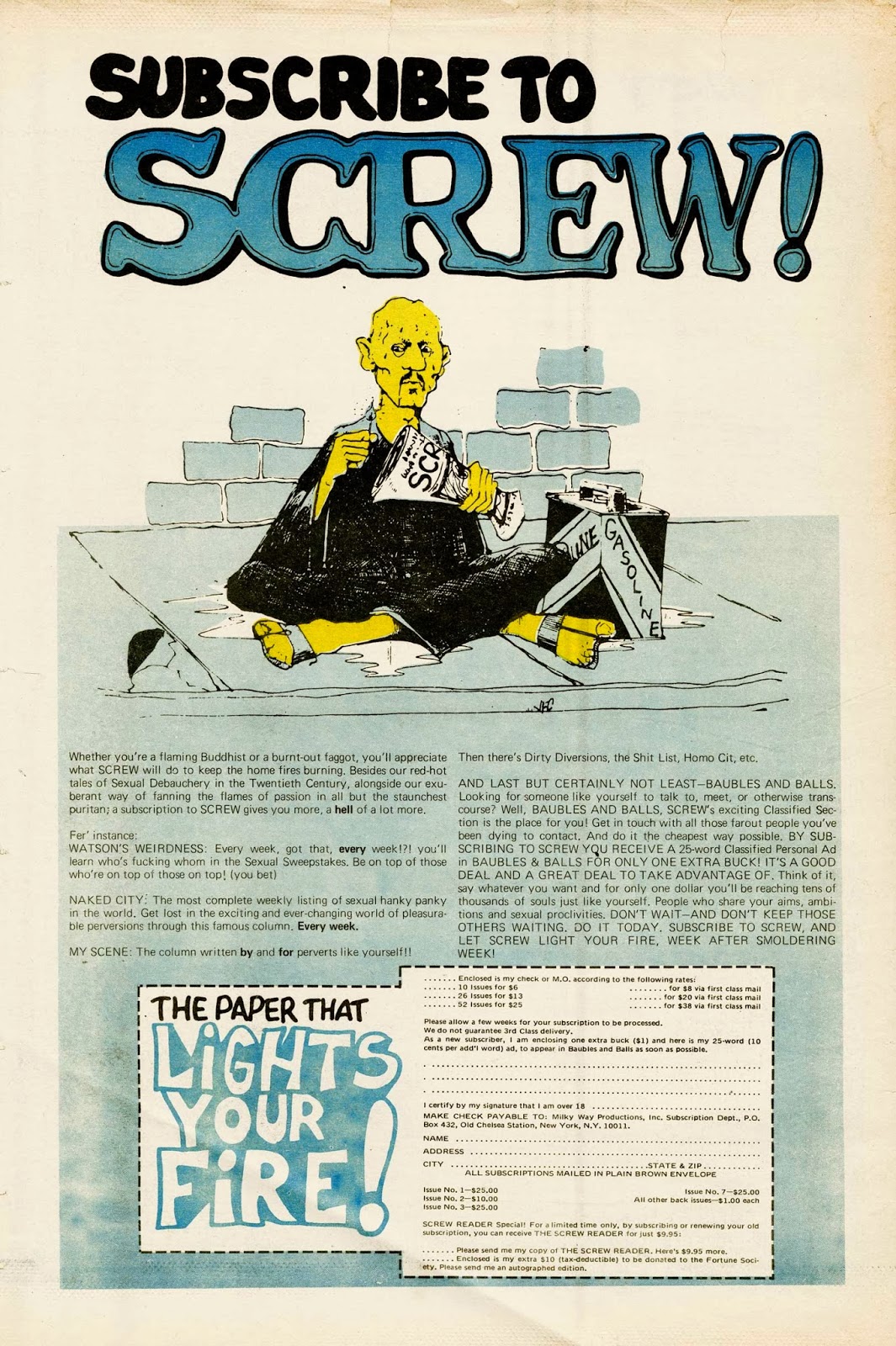 SCREW Magazine Cover Art SCREW 147 featuring cover art by YOSSARIAN