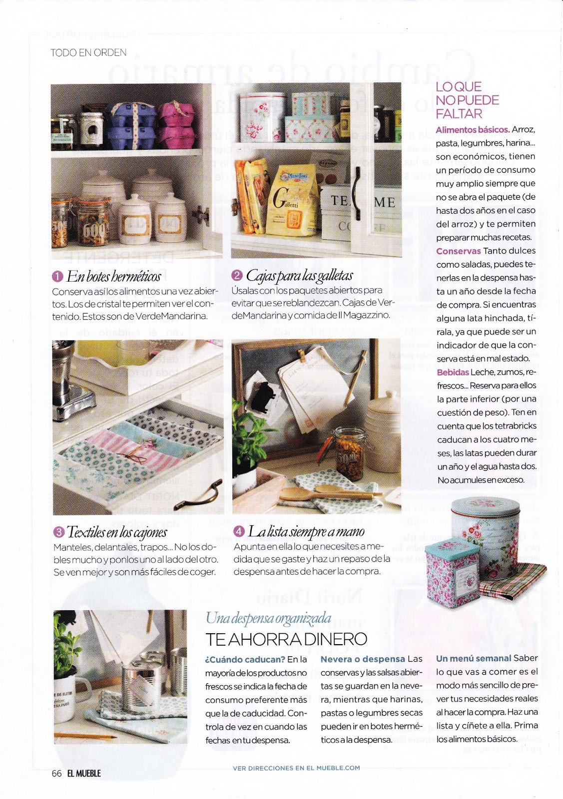 La Glicina: " Todo en orden - Despensa" - Revista El Mueble