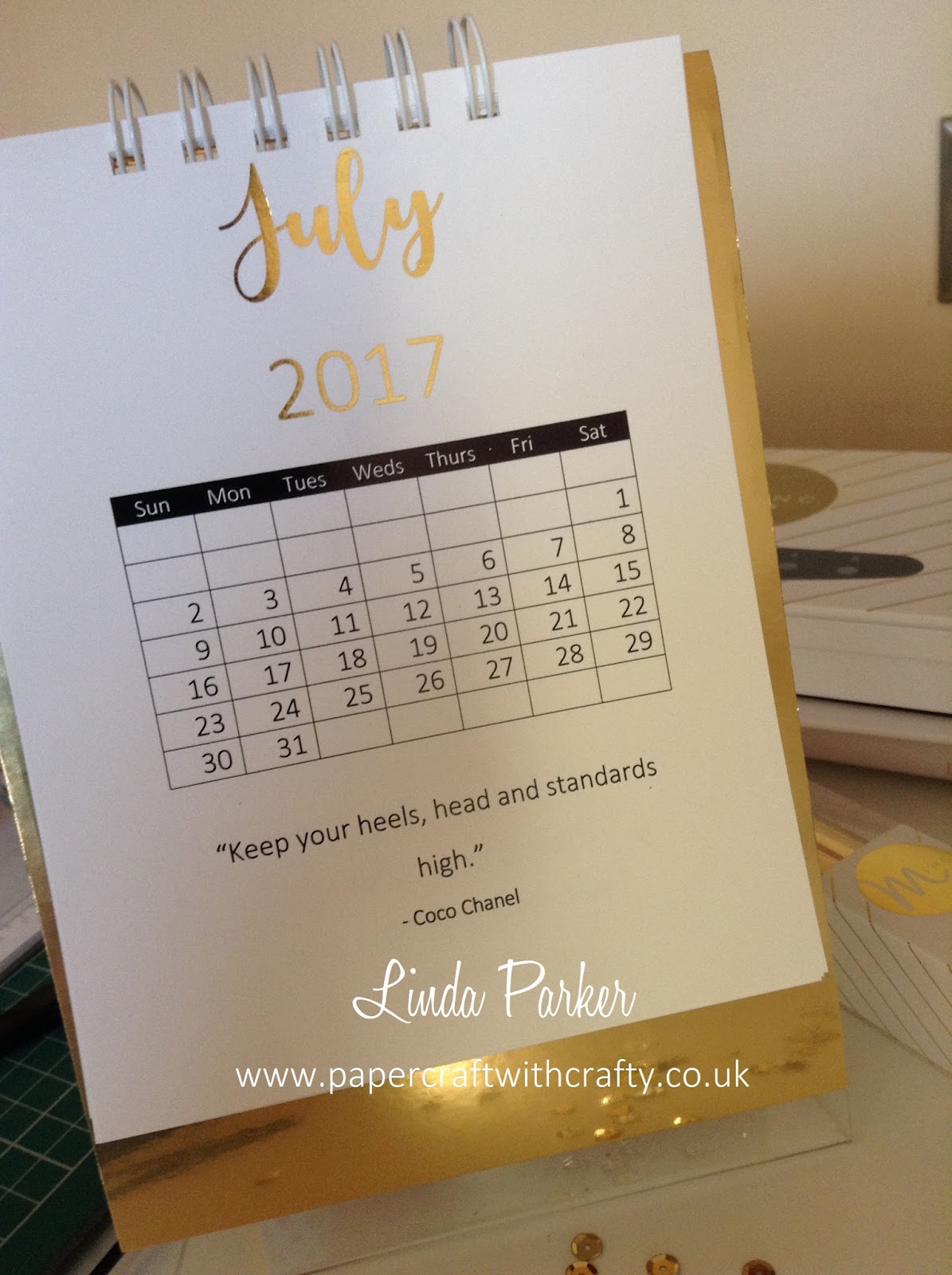 Papercraft With Crafty 2017 Desk Calendar With Inspirational