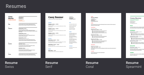 4 awesome google drive templates to help students create professionally looking resumes