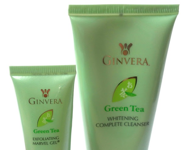 A picture of Ginvera Green Tea Exfoliating Marvel Gel and Ginvera Green Tea Whitening Complete Cleanser