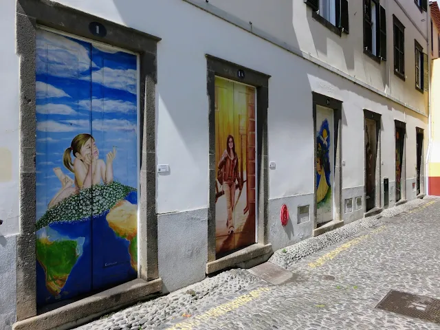 Painted Doors Project in Old Town Funchal in Madeira