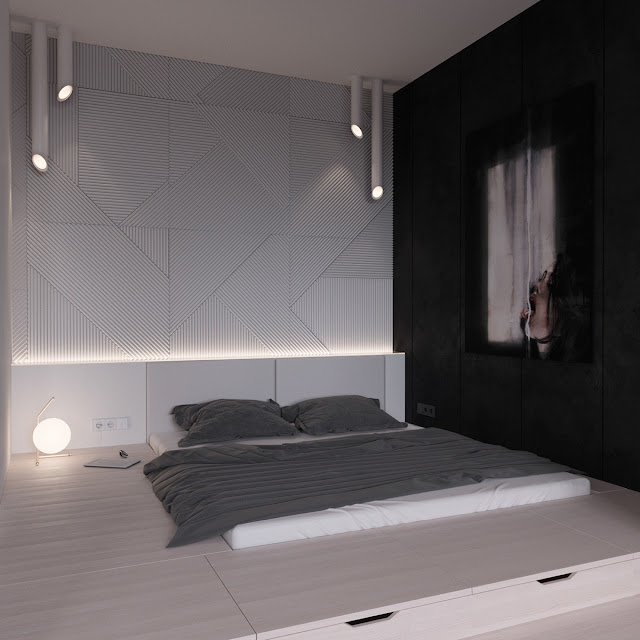 59 Desain Kamar Tidur Nuansa Hitam Putih Rumah Minimalis