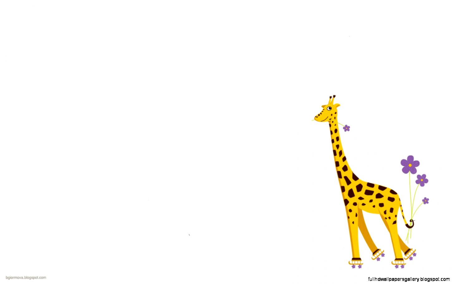 Cute Cartoon Giraffe Desktop Background
