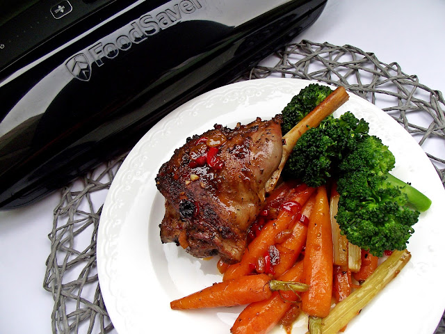 Pulpă  de miel la cuptor,cu legume  caramelizate