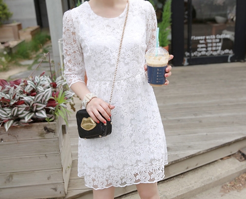[Miamasvin] White Lace Dress | KSTYLICK - Latest Korean Fashion | K-Pop ...