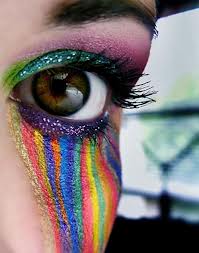 Colorful Rainbow Shade Eye Makeup