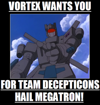 Vortex Transformers recruitment poster Team Decepticon Splatoon Splatfest