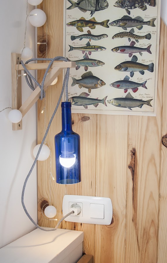 Reciclando con Ikea: Diy lámpara con botella de cristal9