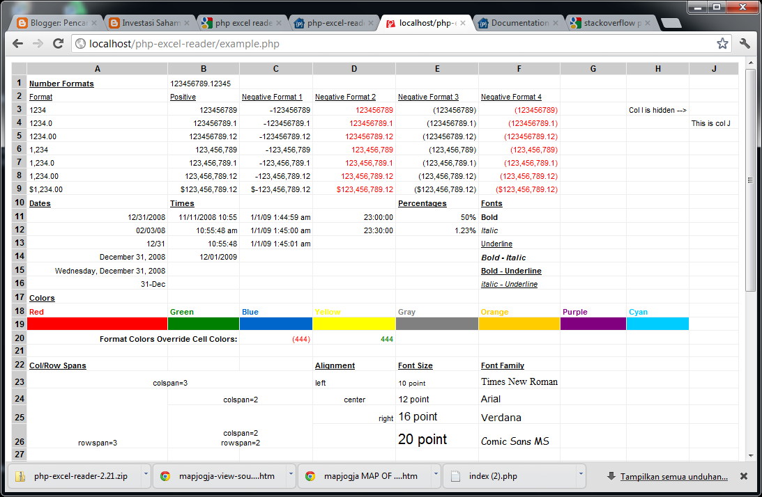 Membaca Excel dengan PHPExcelReader (Pemrograman  PHP)