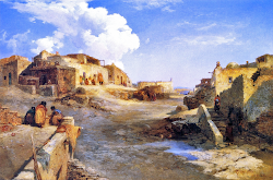 moran thomas pueblo mexico paintings indian laguna american 19th century painting painter nm 1908 canvas