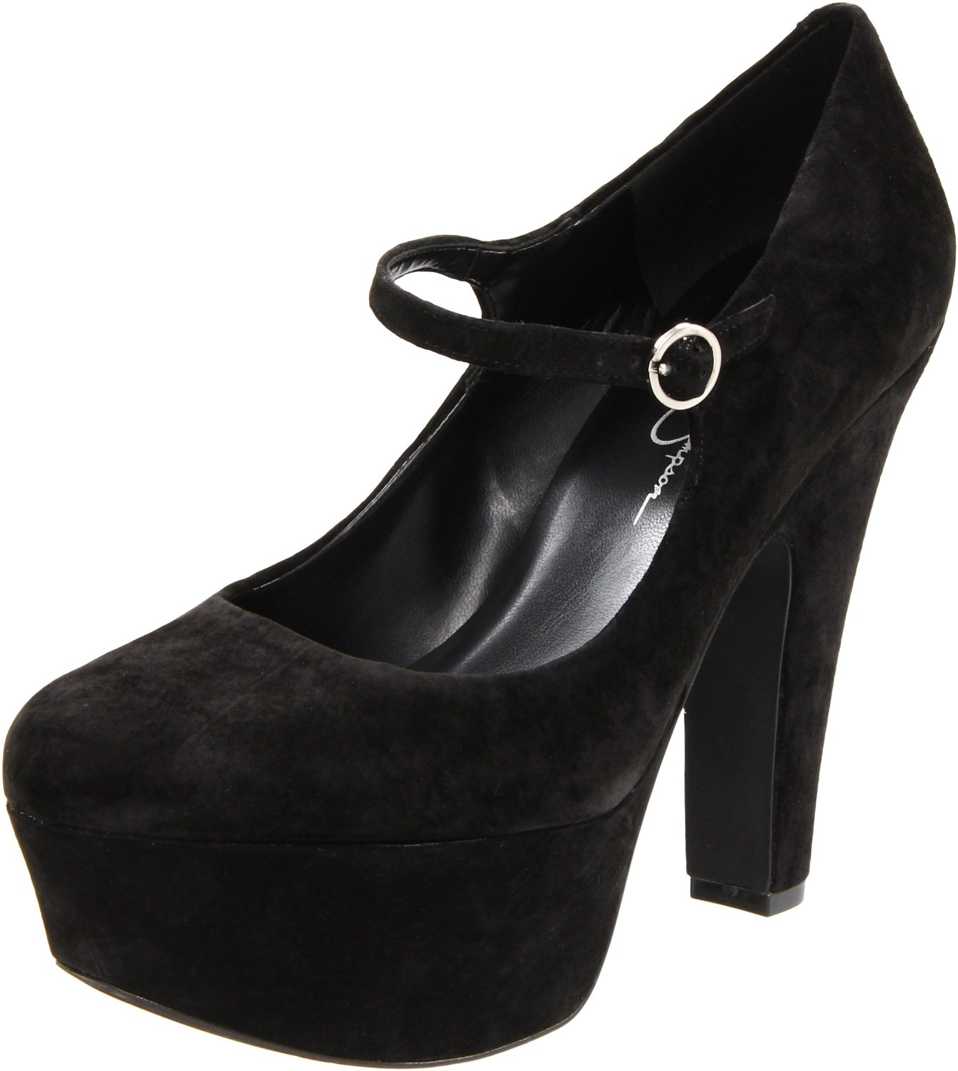 Girls Sexy Shoes: ANNA FARIS BLACK STRAP HEEL PUMPS