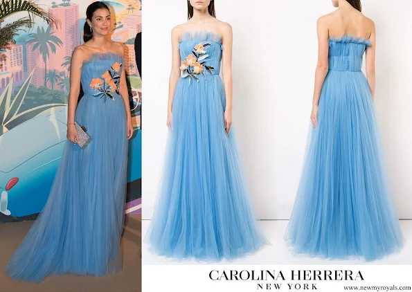 Princess Alessandra wore Carolina Herrera Embroidered Tulle Pleated Dress