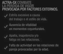 Actra Sx. Más de 30 horas de vigor con un producto 100% natural ...