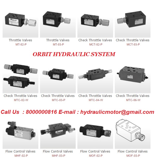 ORBIT HYDRAULIC SYSTEM Chia Wang Make Hydraulic Check Valves MCV02 in