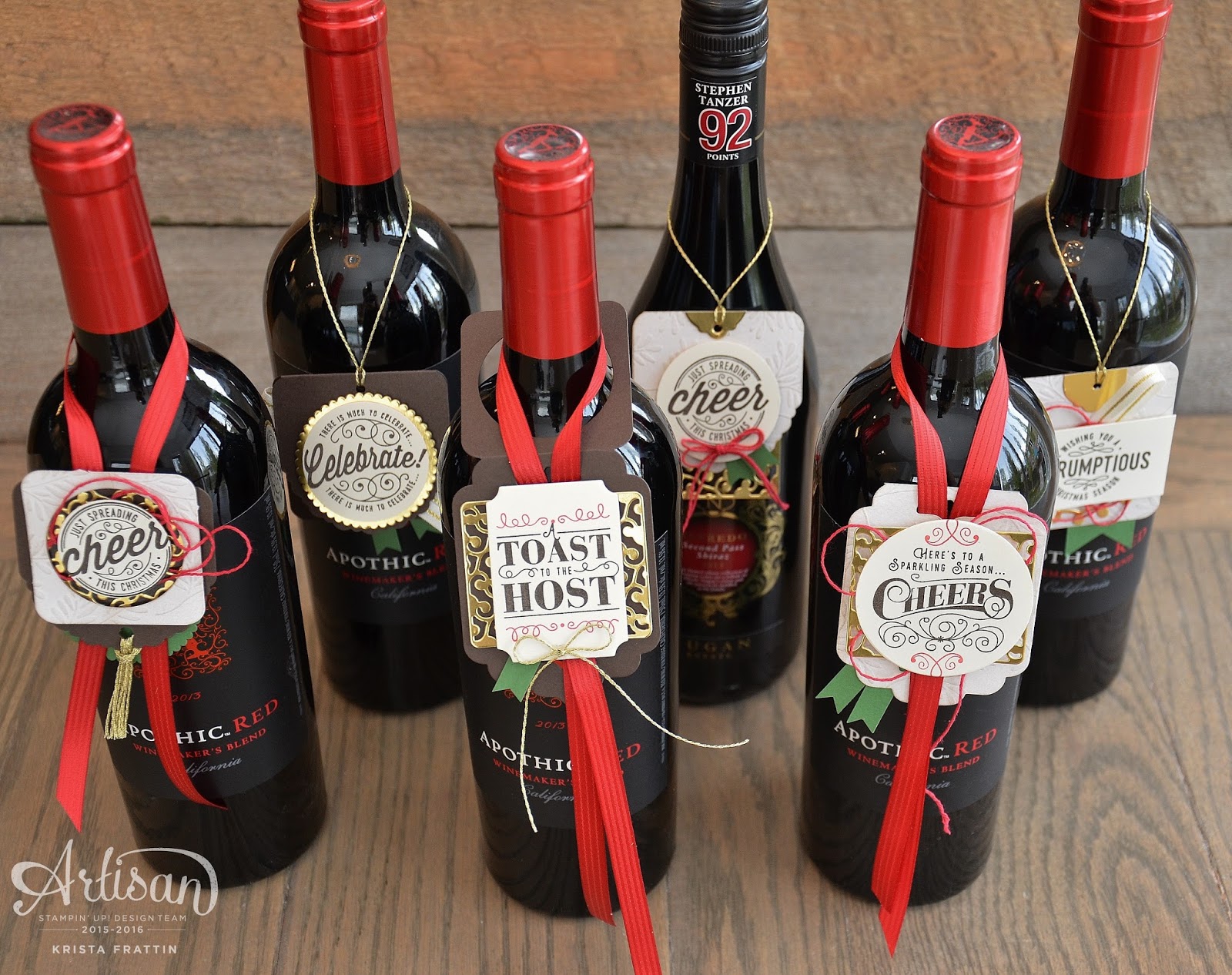 Stampin' Dolce WINE BOTTLE TAGS ARTISAN DESIGN TEAM BLOG HOP