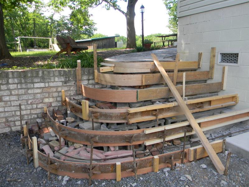 Home Joys Finished Project Stamped Concrete Steps