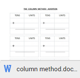 column addition worksheets