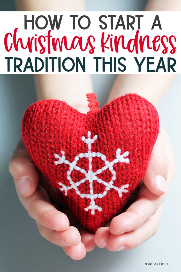 Add random acts of kindness to your Christmas traditions this year! Easy ideas for Christmas kindness traditions with kids including kindness advent calendars, alternatives to elf on the shelf and more. #christmas #christmastraditions #christmaskids #kindness #kindnessmatters