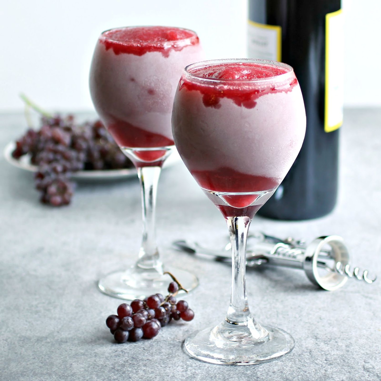 Hungry Couple Strawberry Red Wine Slushies
