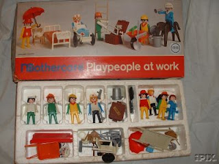 Présentoir Playmobil Police – Figurines Années 80 – 2 Pieds