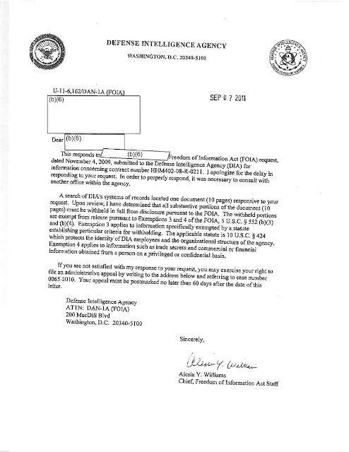 DIA Response To Brewer FOIA Request Re AAWSAP and Baass Contract (Pg 3) 7-19-19