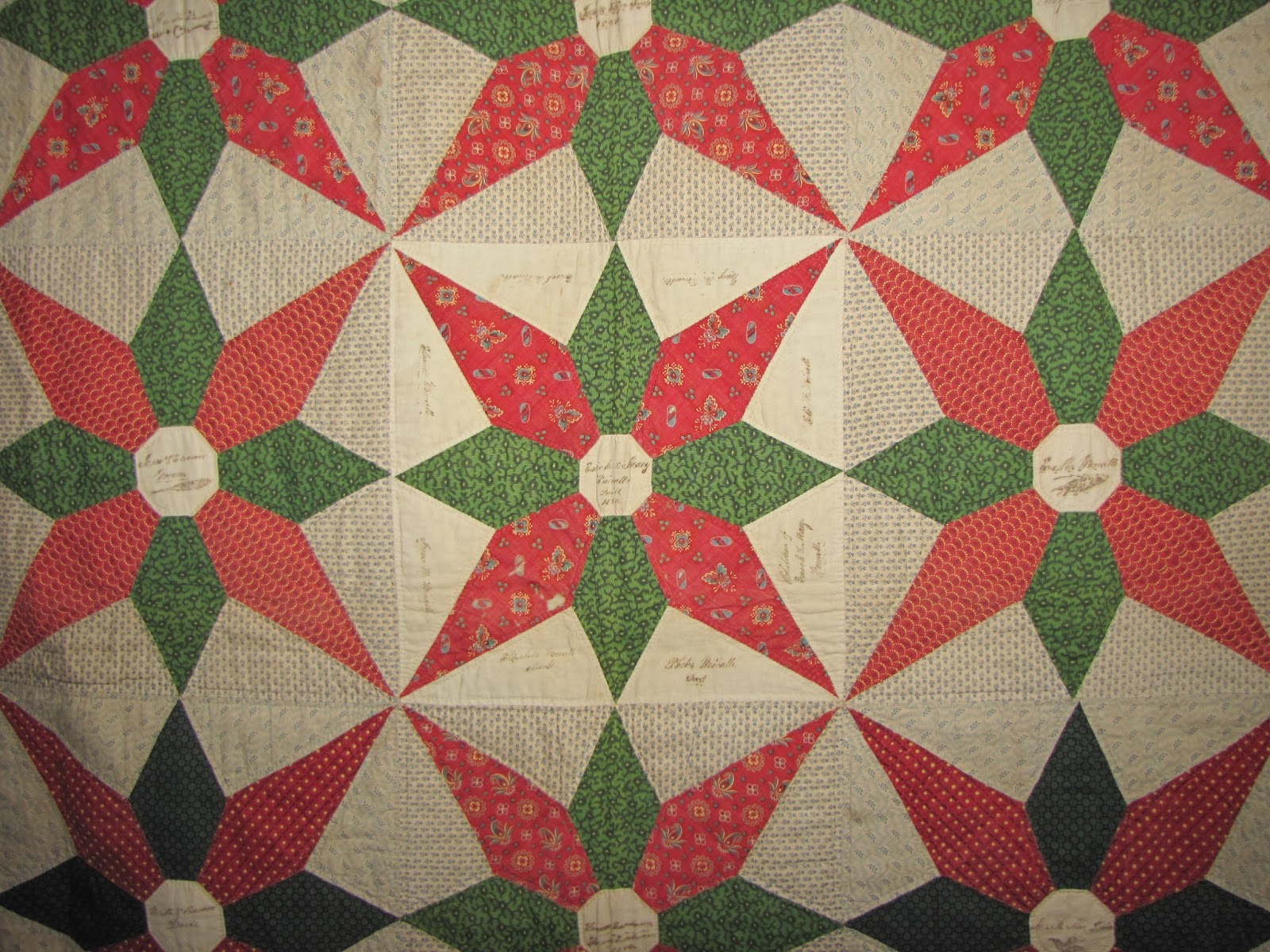 Textile Time Travels Antique Quaker Signature Quilt 1850 31 Days of