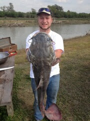 Chris Richter Flathead catfish, 48 inches, JustGoFishin.com
