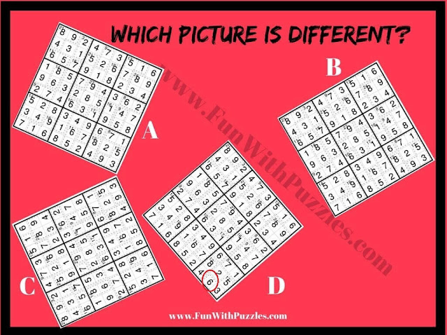 Killer Sudoku Odd One Out Picture Puzzle Answer