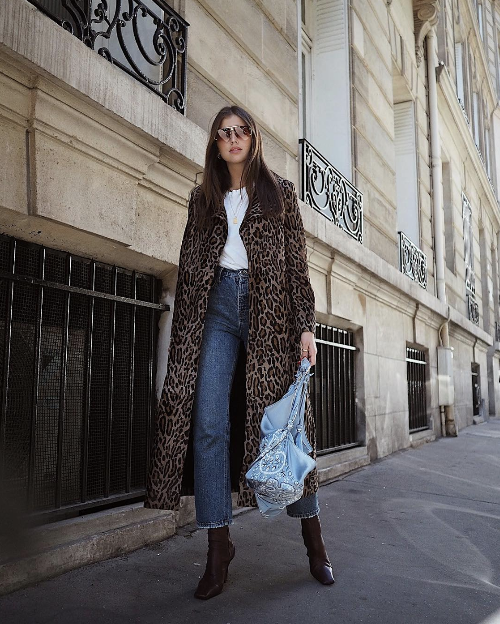 Parisienne: A Floor-Length Leopard-Print Coat
