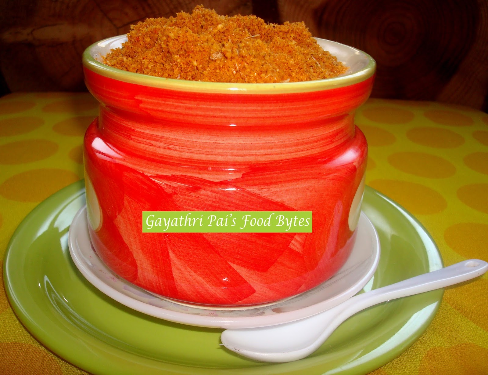 Gayathri Pai's Food Bytes Micro Waved Dry Coconut Garlic Chutney.