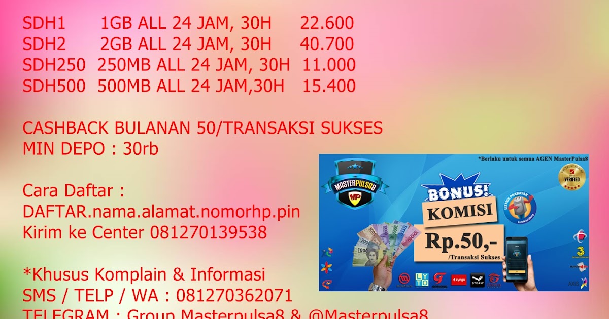 TELKOMSEL DATA SEMUA ZONA ~ Server Pulsa Elektrik ...